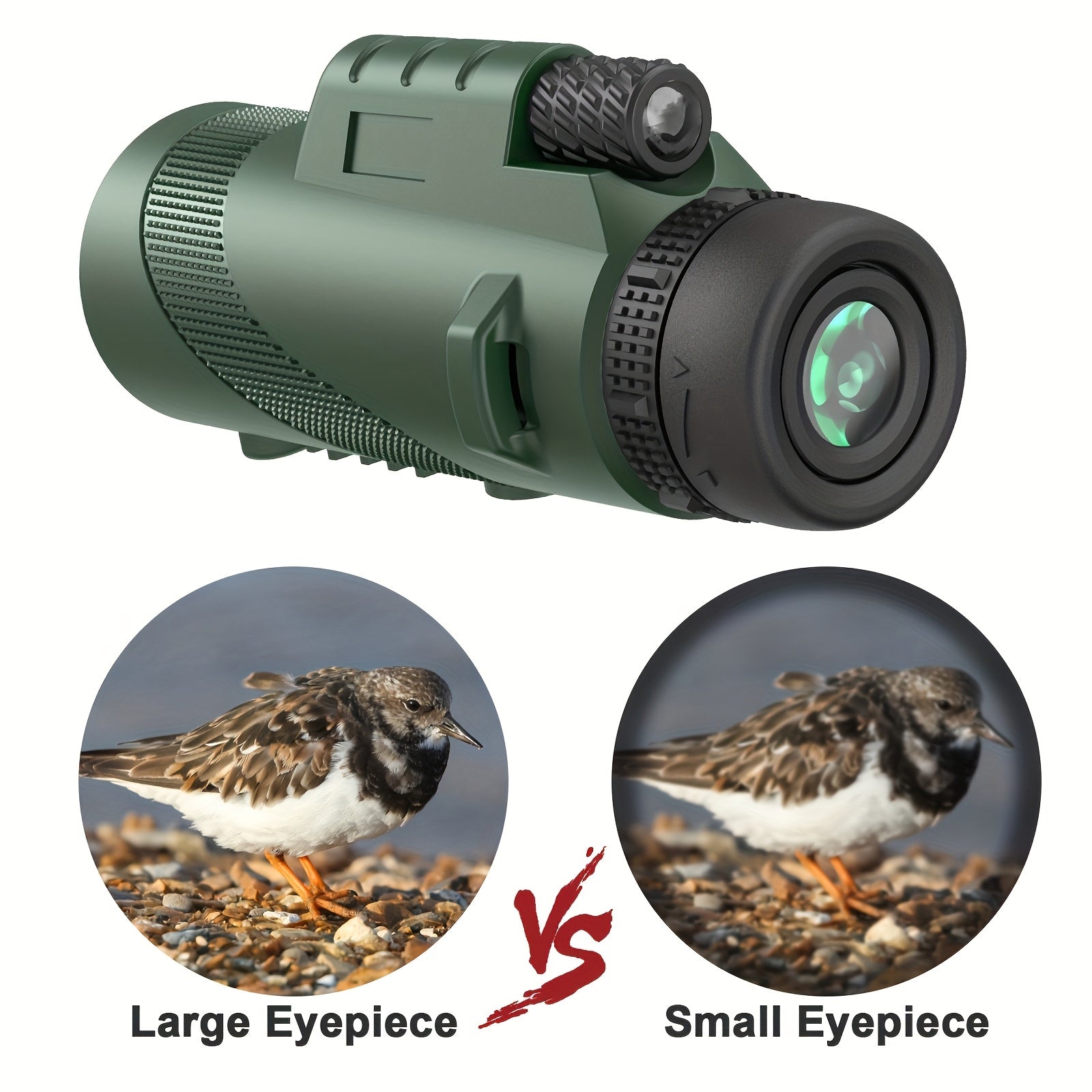 HD Monocular Telescope with Phone Holder and Tripod