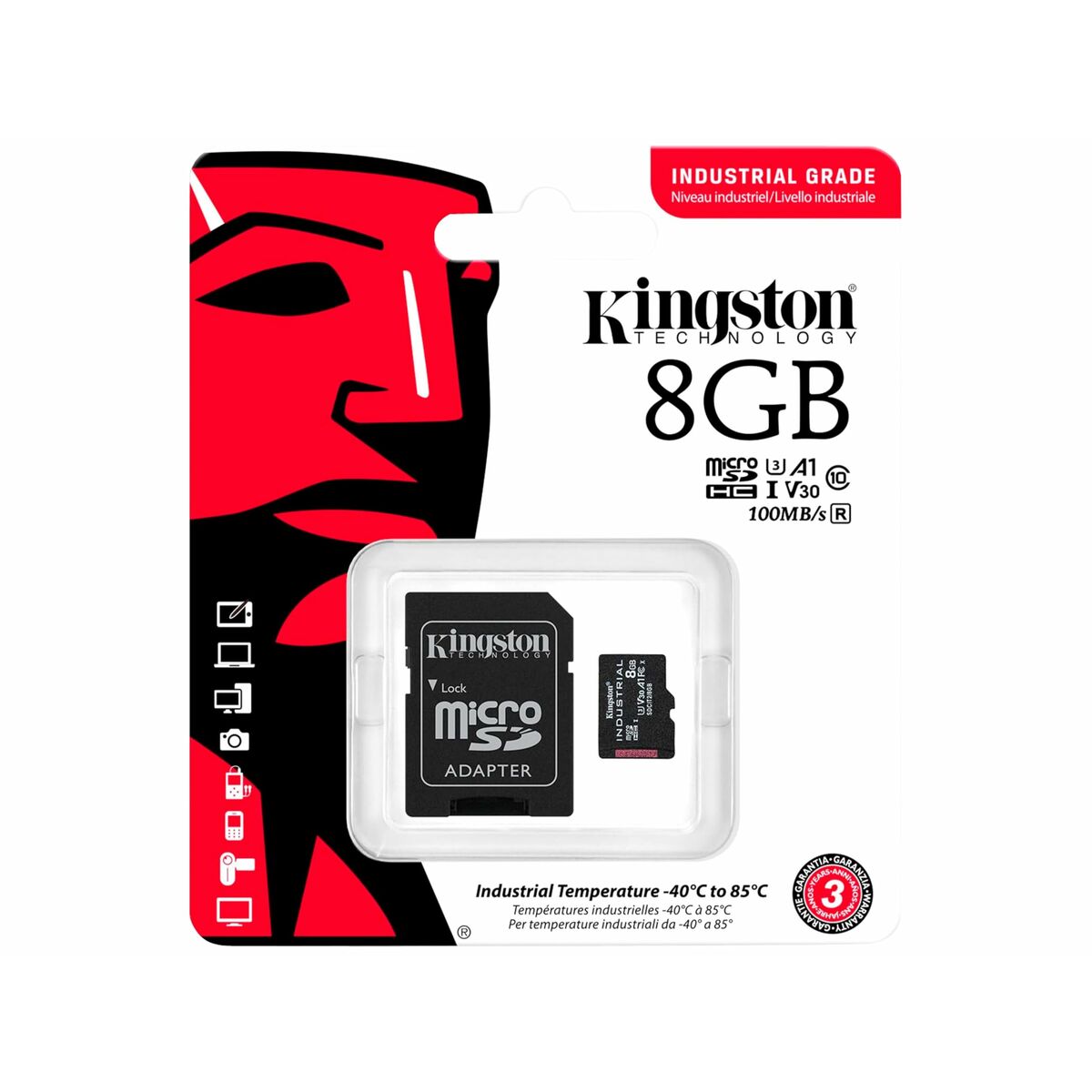 Micro SD Memory Card with Adaptor Kingston Industrial