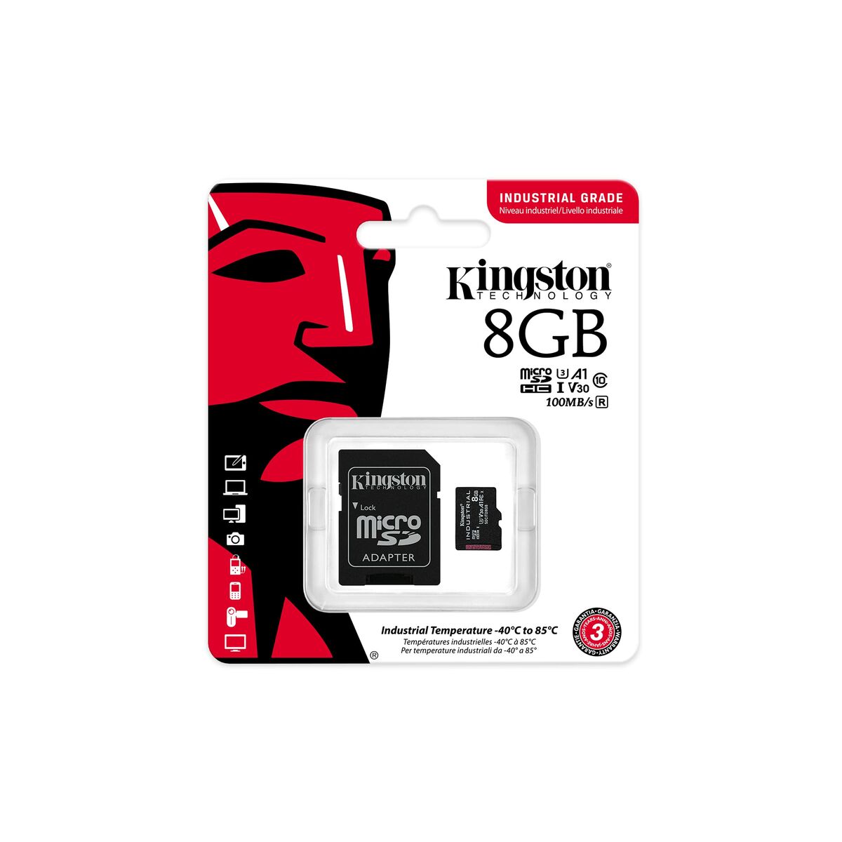 Micro SD Memory Card with Adaptor Kingston Industrial