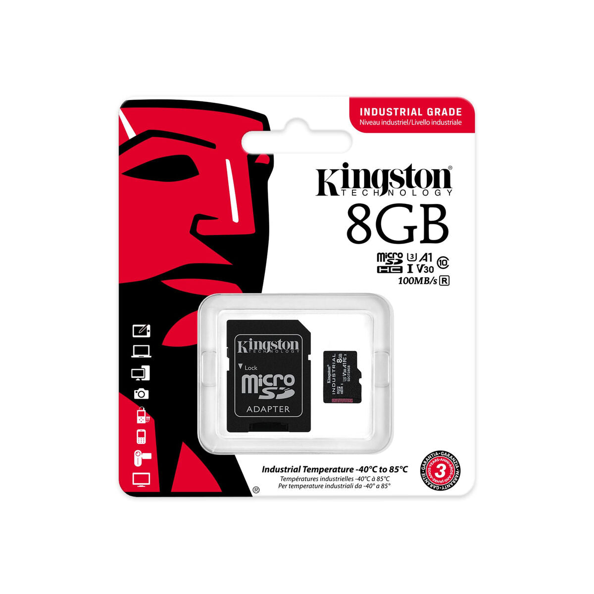 Micro SD Memory Card with Adaptor Kingston Industrial