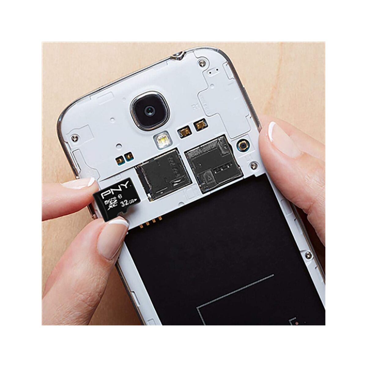 Micro SD Memory Card with Adaptor PNY Performance Plus 128 GB