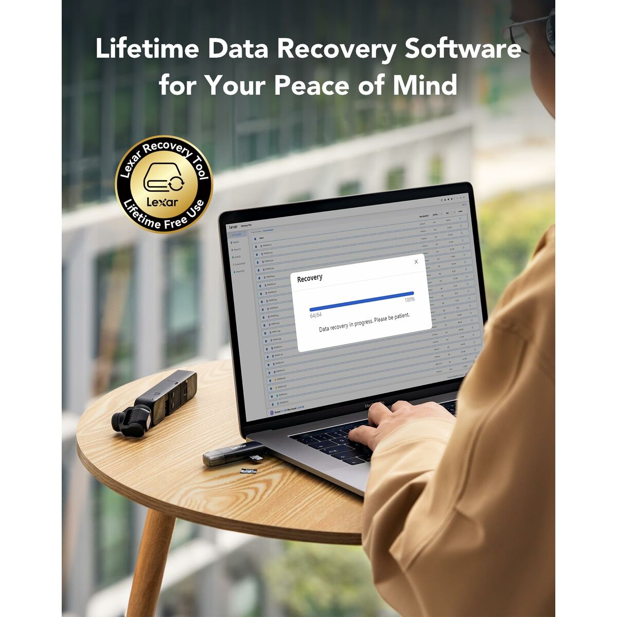 Micro SD Memory Card with Adaptor Lexar LMSSIPL001T-BNANG 1 TB