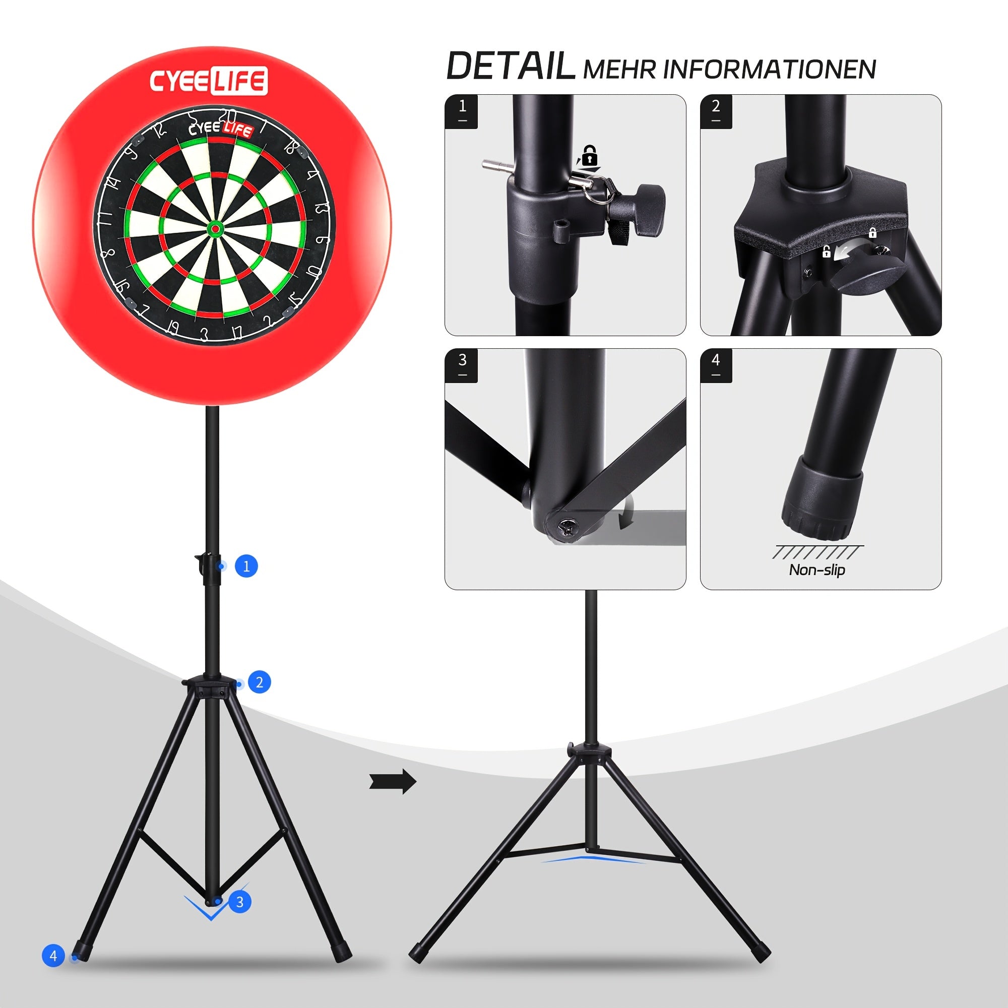 Dart Target Tripod Stand for All Ages