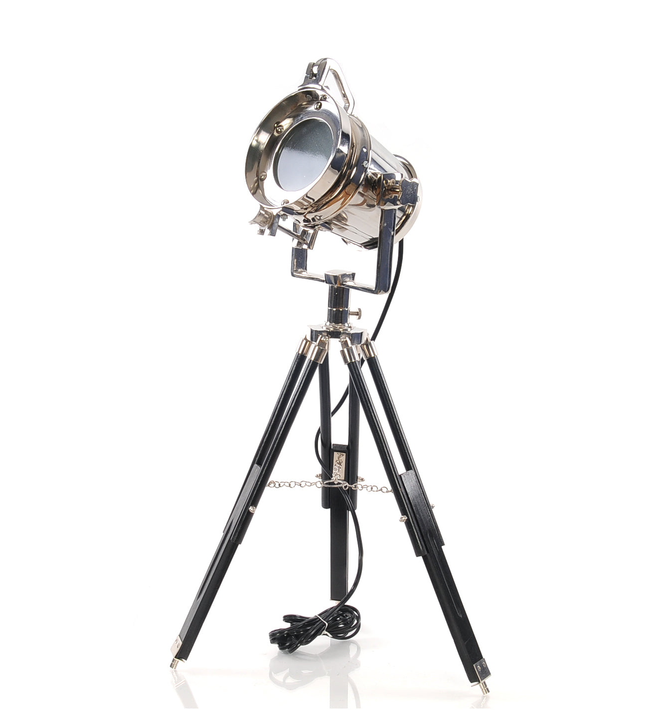 29" Silver Tripod With Metal Novelty Shade