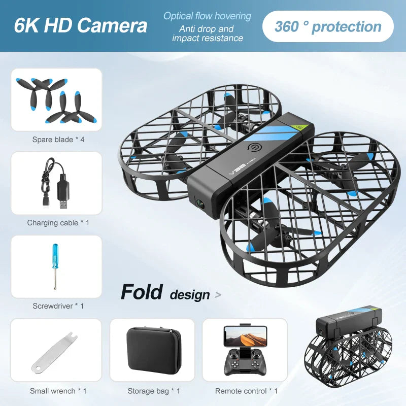 6K HD V38 Mini RC Drone