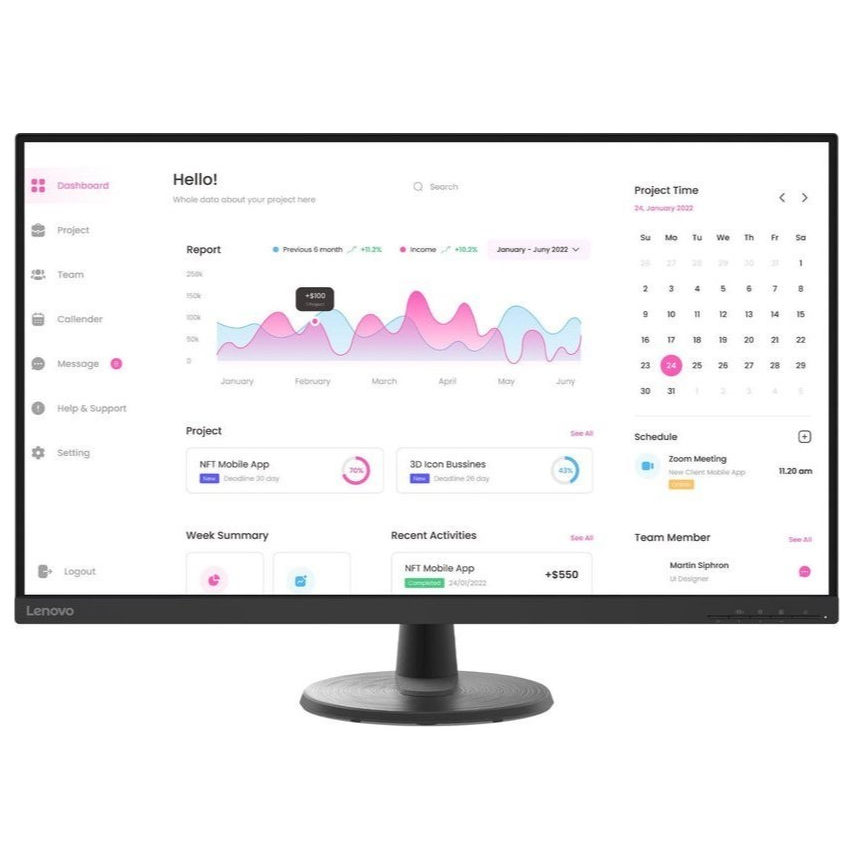 Lenovo 31.5" D32-40 Monitor (66FCGAC2EU)