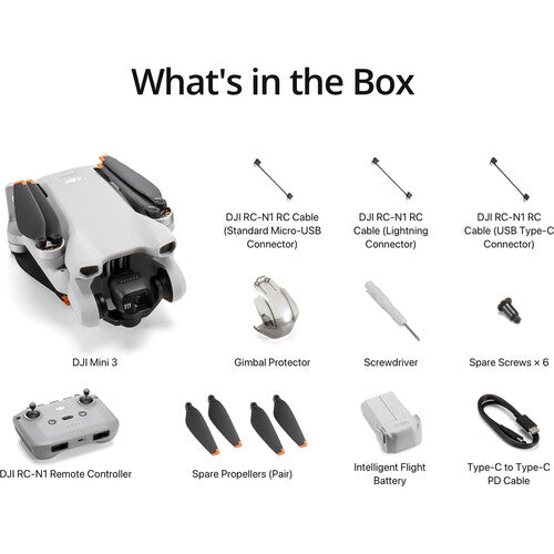 DJI Mini 3 Drone with RC-N1 Remote