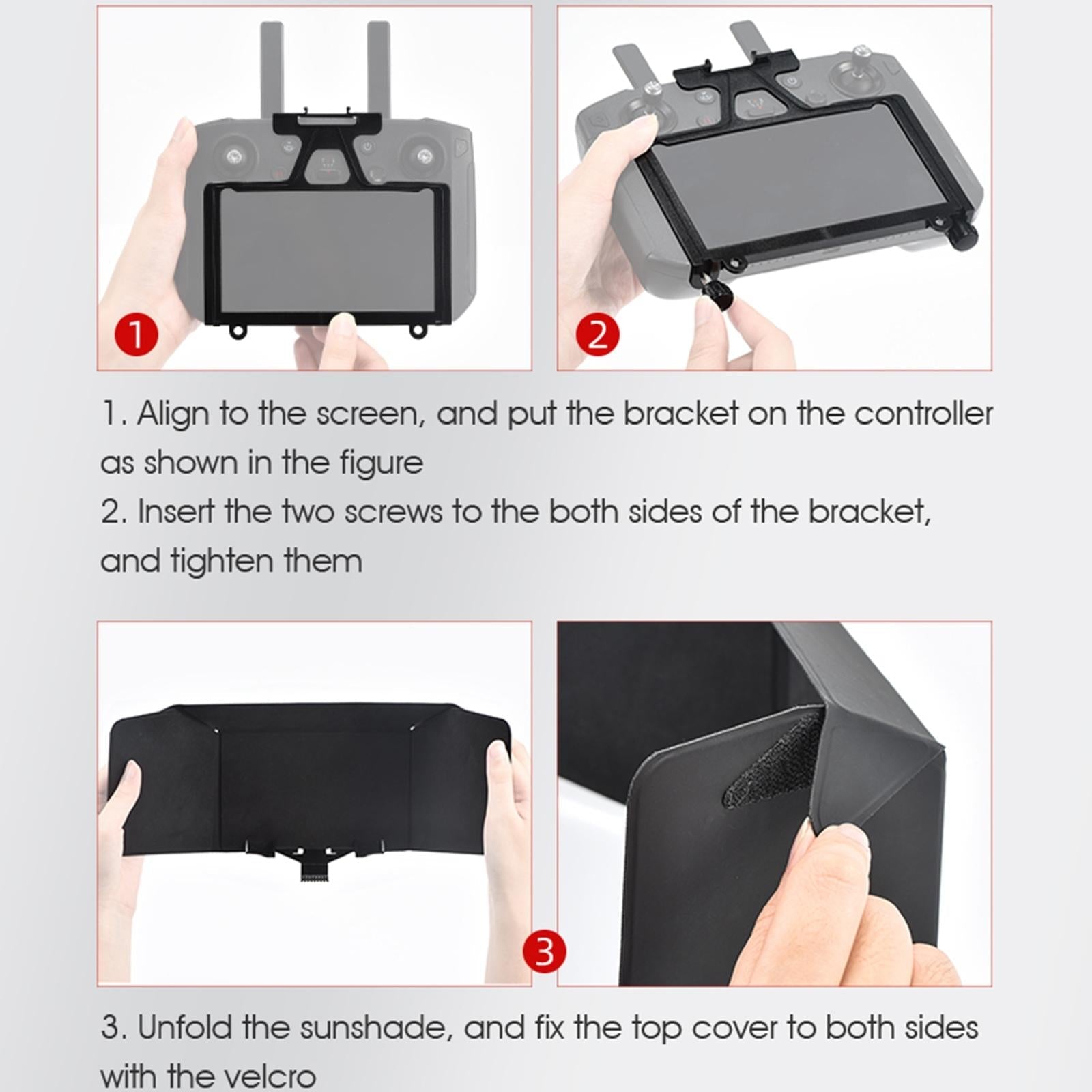 NNEIDS Foldable Sunshade With Screen Bracket For Dji Mavic Drones-3