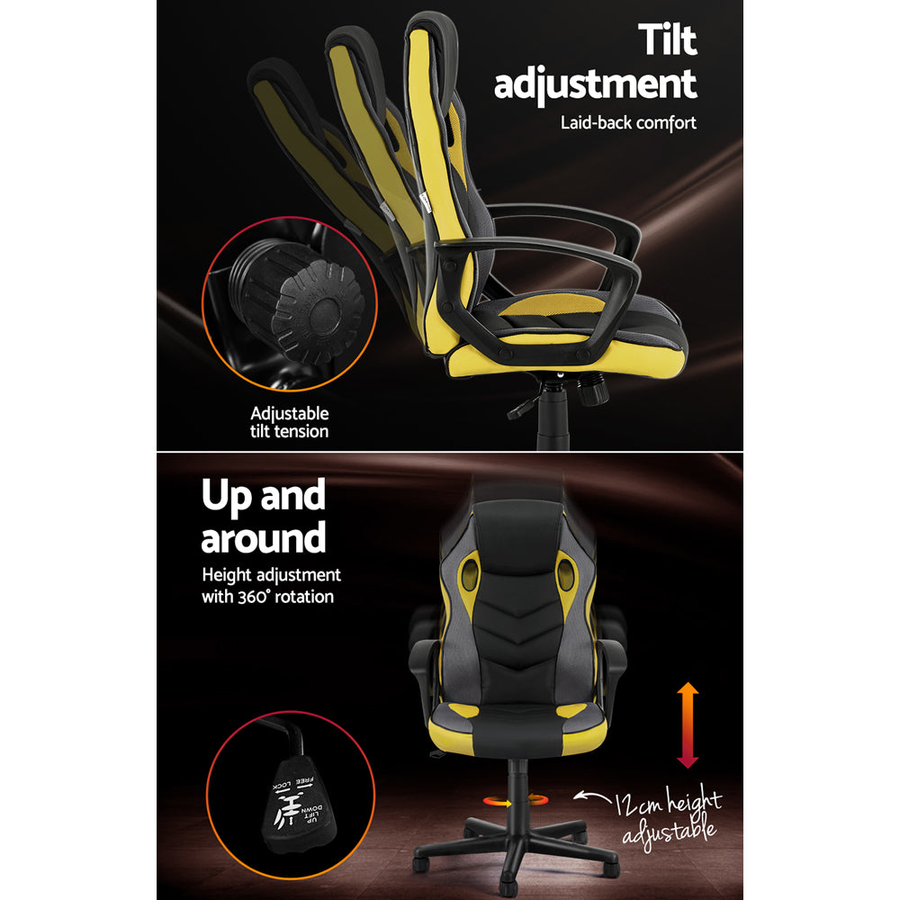 NNEDSZ Gaming Office Chair Computer Executive Racing Chairs High Back Yellow