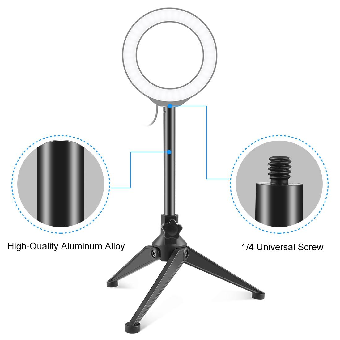 NNEIDS Adjustable Desktop Tripod Selfie Stick Holder - Compact