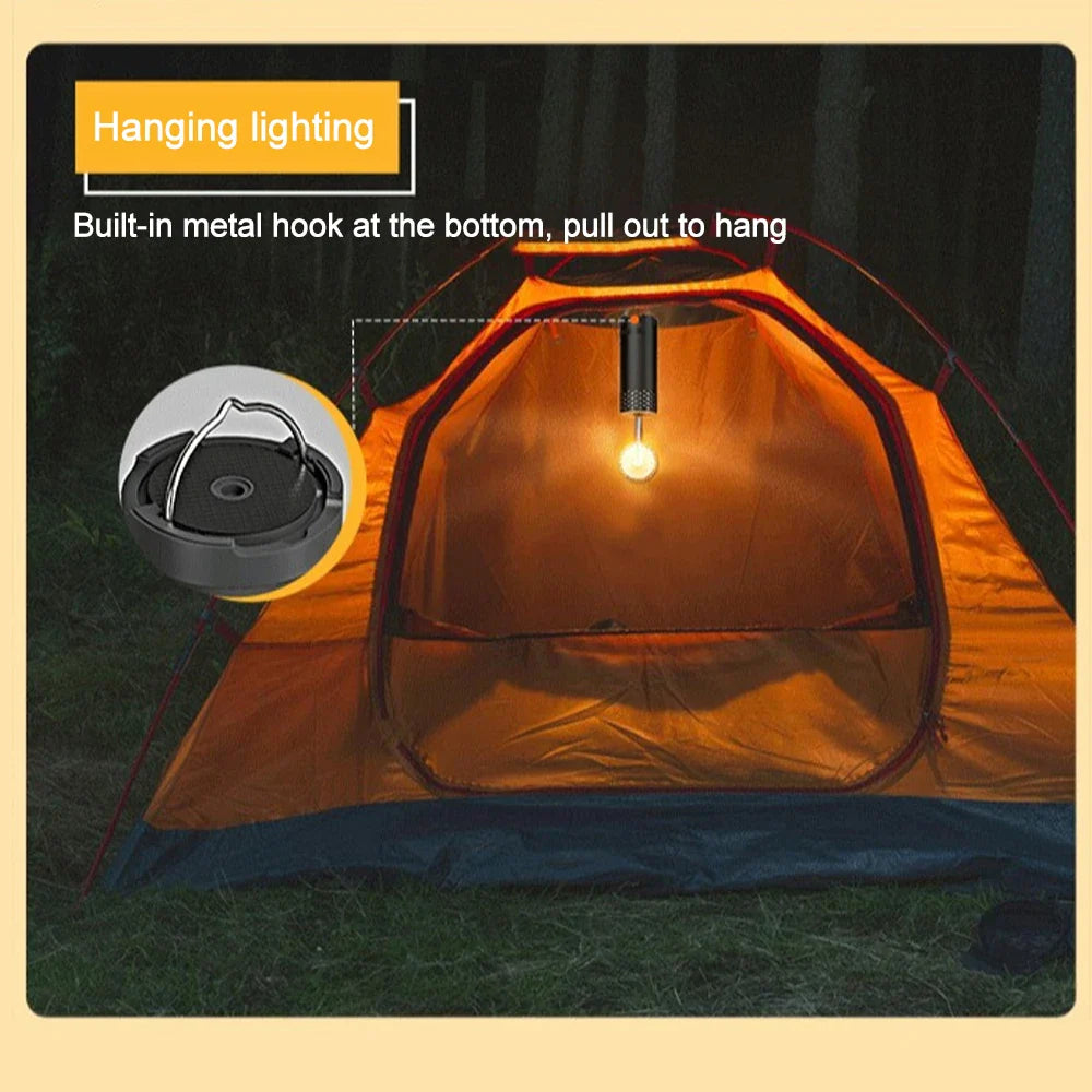 NNEOBA Camping LED Telescopic Flashlight Tripod Rechargeable Emergency Lamp