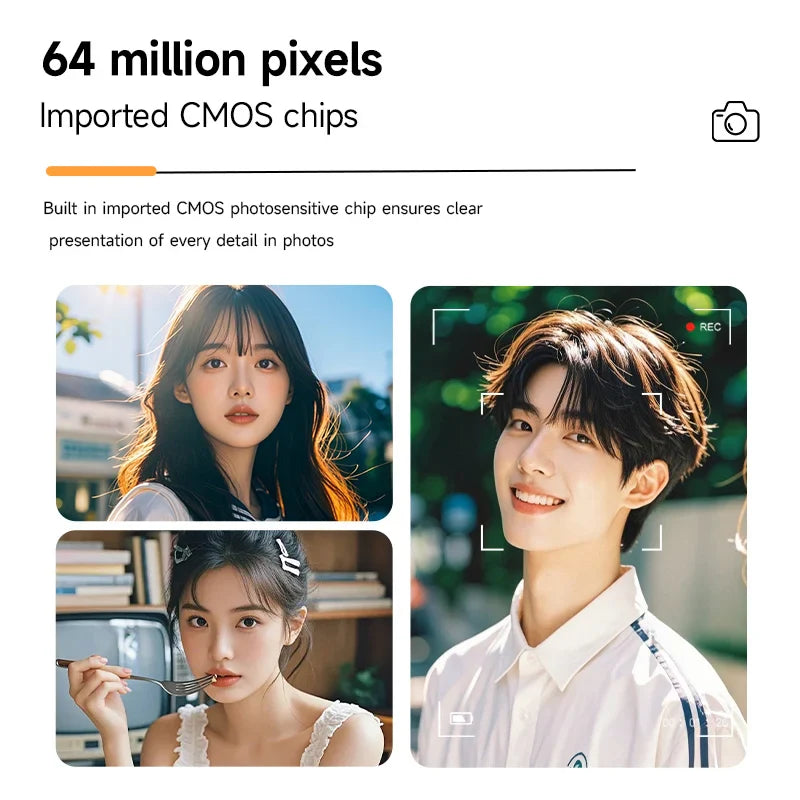 NNEOBA Retro Digital Camera Large Lens White