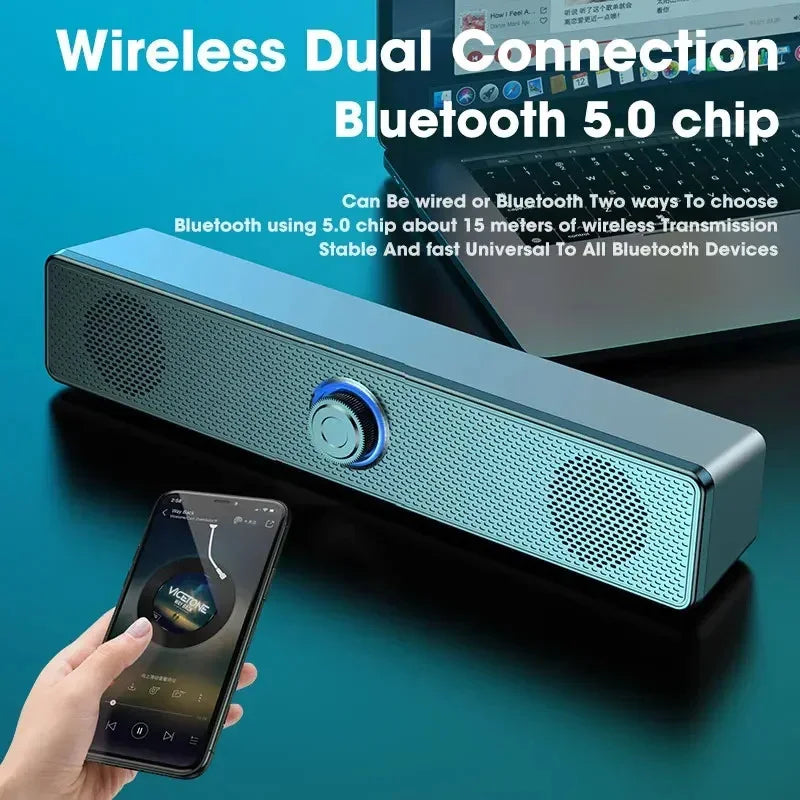 NNEOBA Wired Bluetooth Speaker USB Powered Soundbar