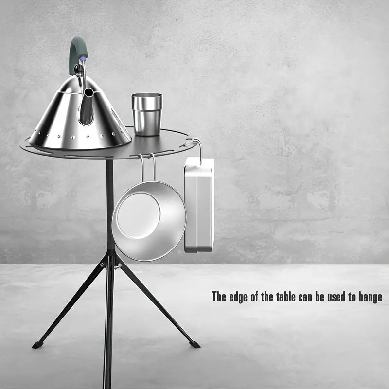 NNETM Adjustable Height Telescopic Outdoor Tripod Folding Table