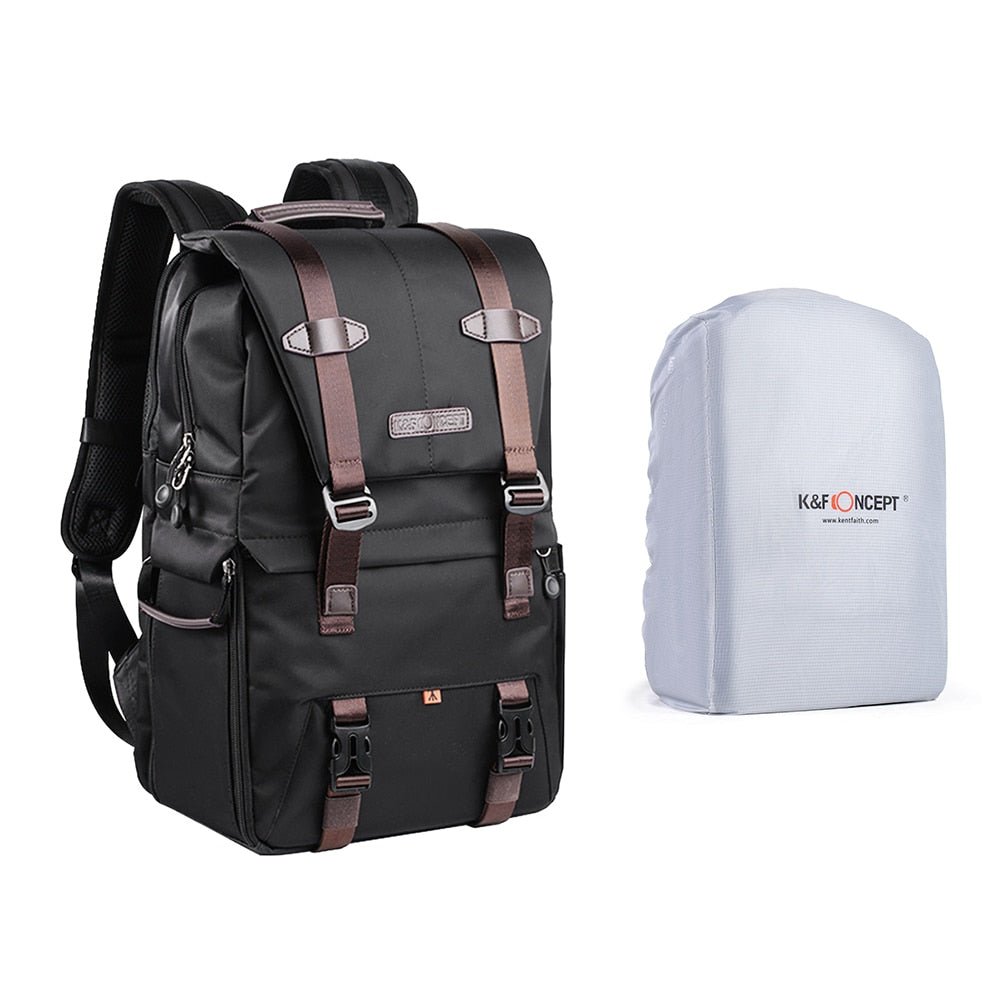Concept Waterproof Photography Bag Professional Camera Backpack Large Capacity for DSLR Cameras 15.6in Laptop Tripod Lenses