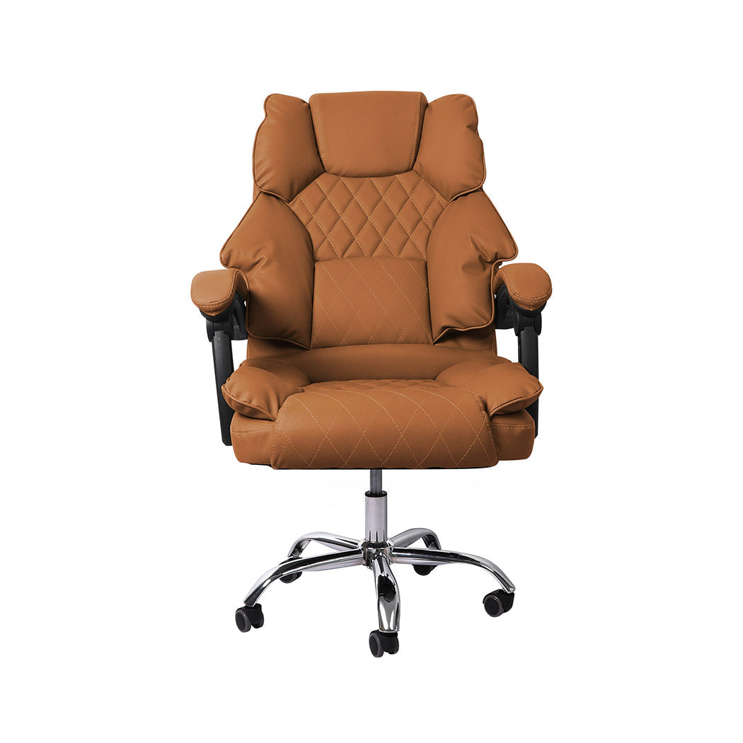 Levede Gaming Chair Office Computer Brown No Footrest