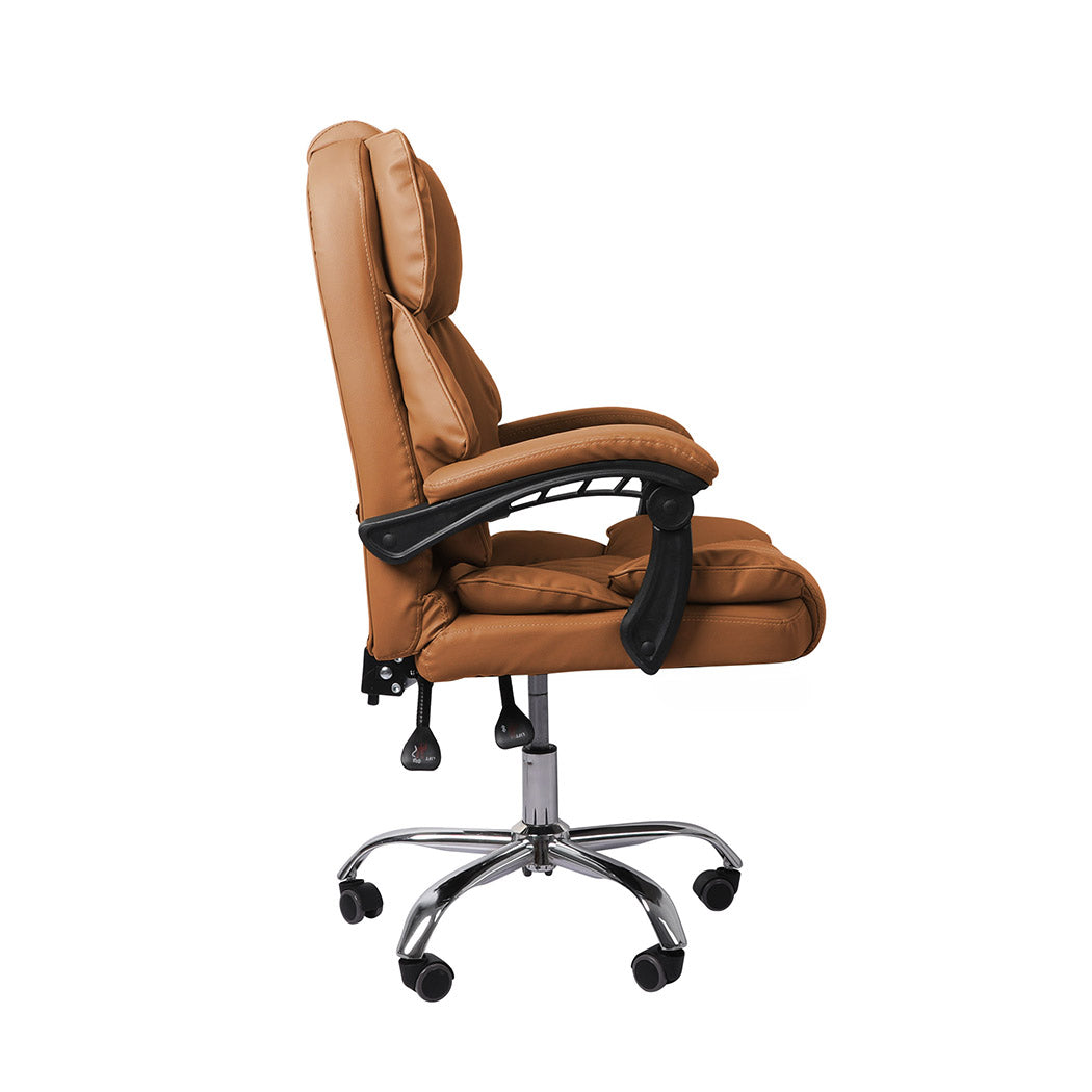 Levede Gaming Chair Office Computer Brown No Footrest