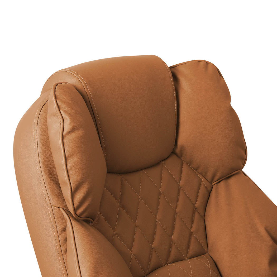 Levede Gaming Chair Office Computer Brown No Footrest