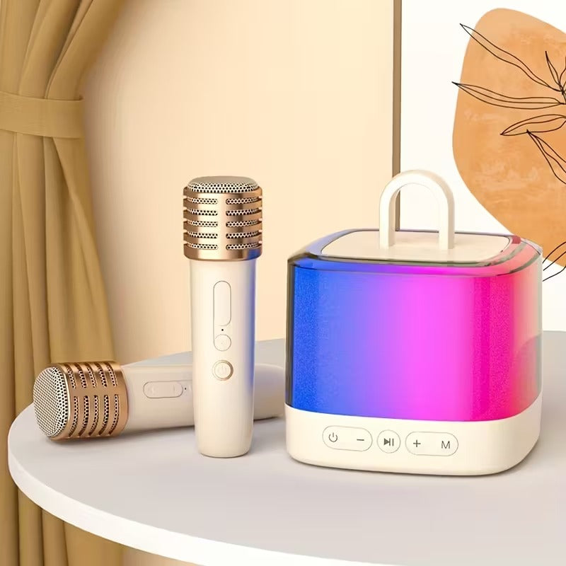 NNETM Mini Karaoke Machine with Wireless Microphones