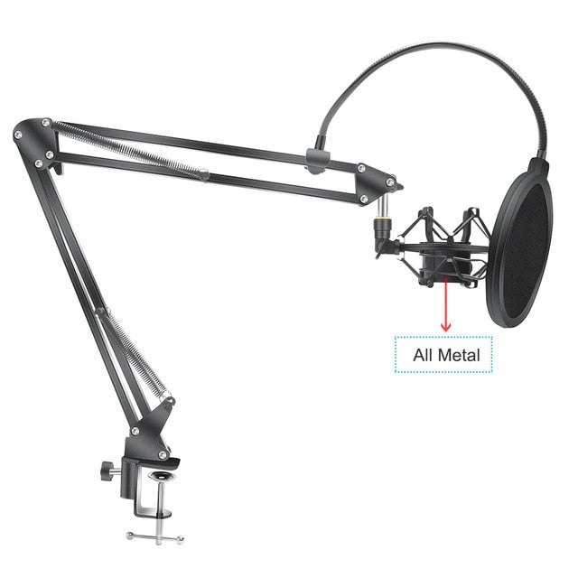 Microphone Scissor Arm Stand Bm800 Holder Tripod Microphone Stand With A Spider Cantilever Bracket Universal Shock Mount